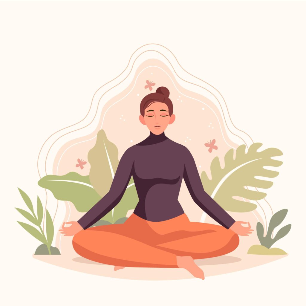 Performing meditation for increasing focus