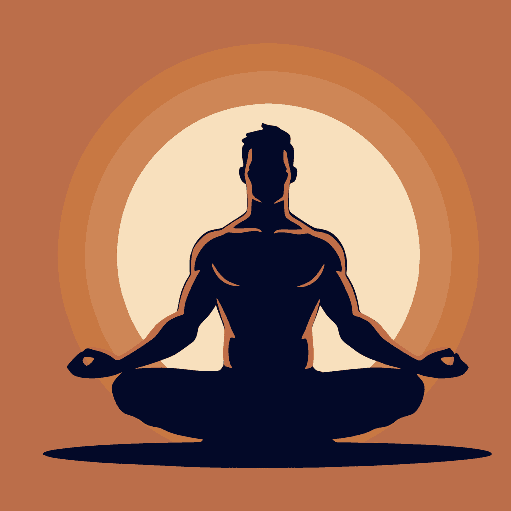 A person meditating
